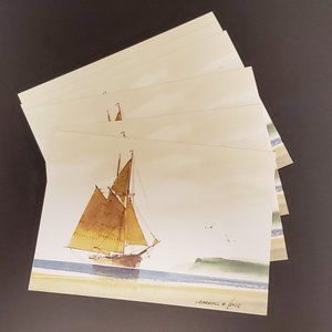 Greeting Cards 6 Red Farm Studio Drifting Schooner